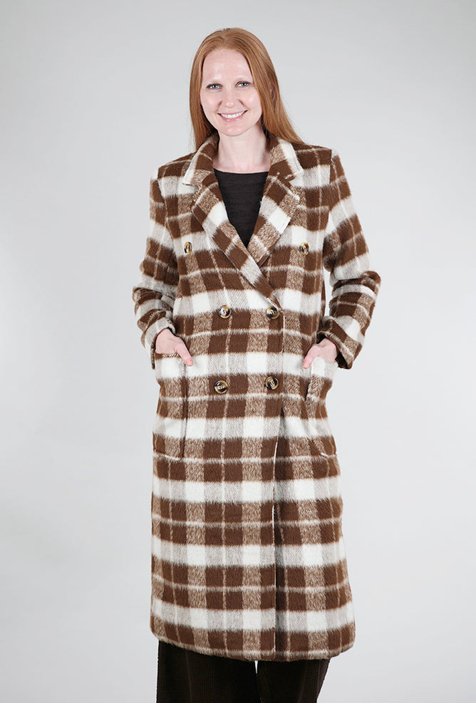 Pink Martini Striped Petra Coat, Brown 