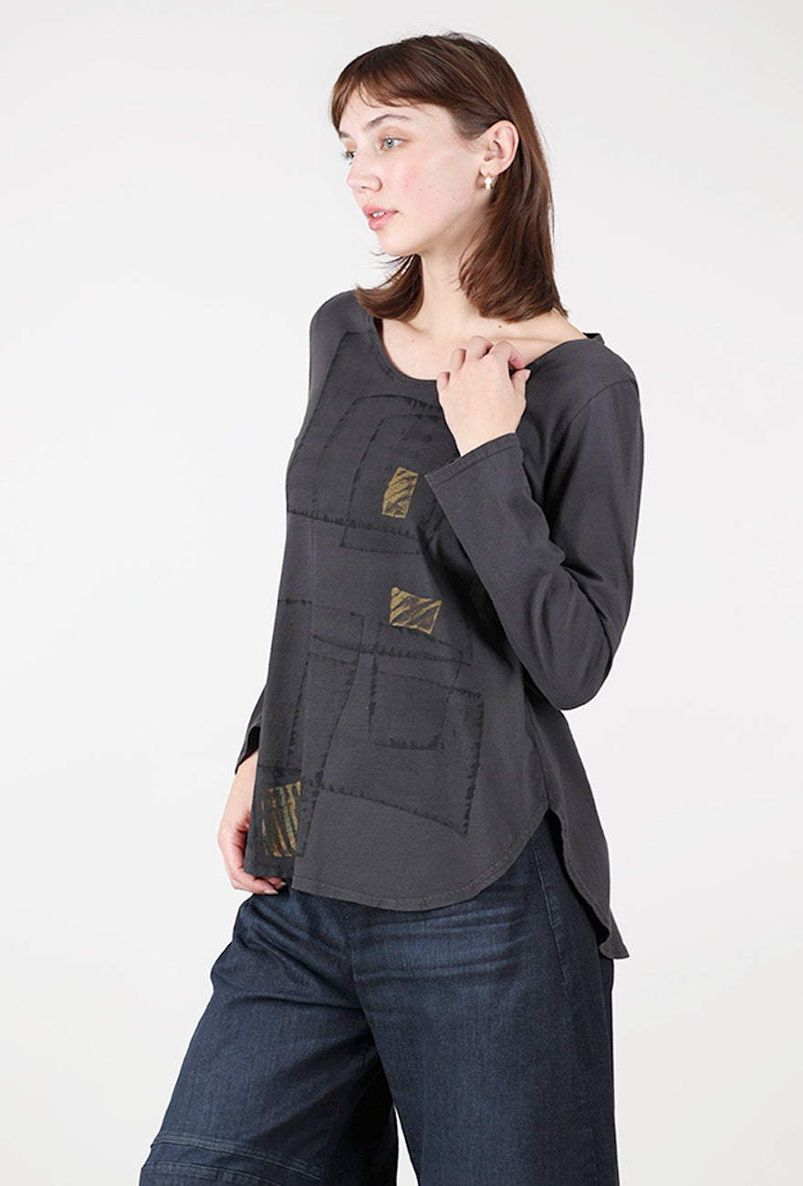 Margo Graphic Tee, Dusk Angle 2