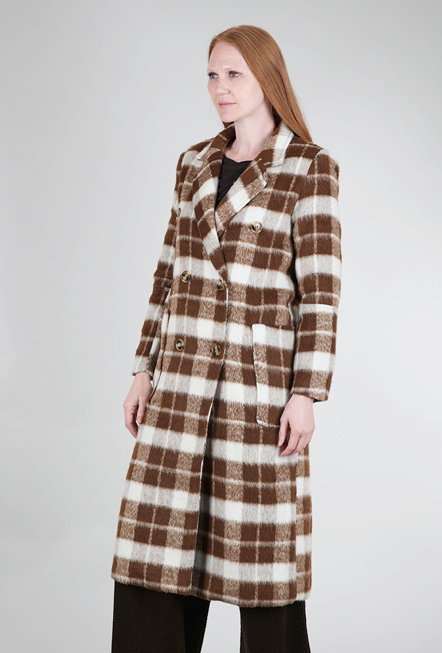 Pink Martini Striped Petra Coat, Brown 