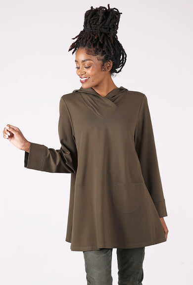 Noen Ponte Tunic Hoodie, Forest 