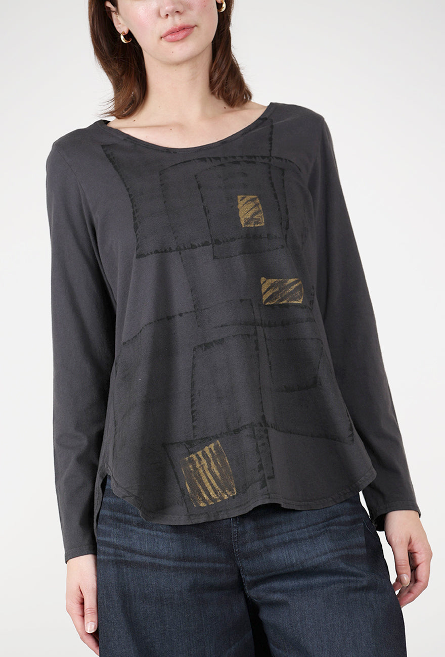 Margo Graphic Tee, Dusk Angle 4