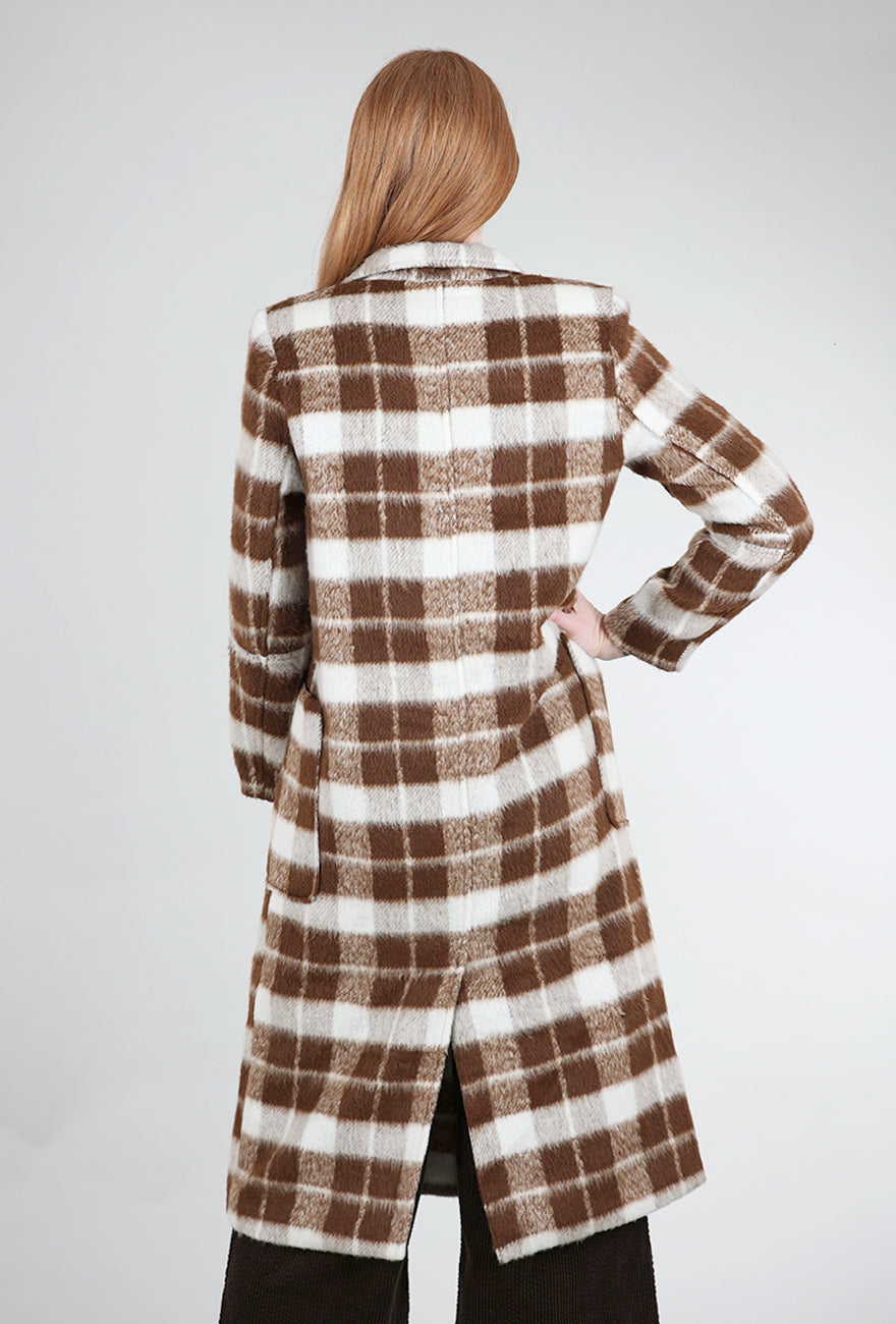 Pink Martini Striped Petra Coat, Brown 