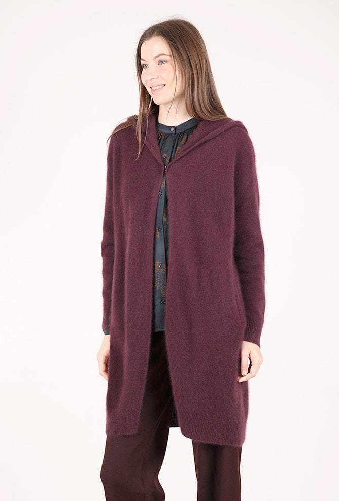 Estheme Cashmere Capuche Hooded Duster, Soja 