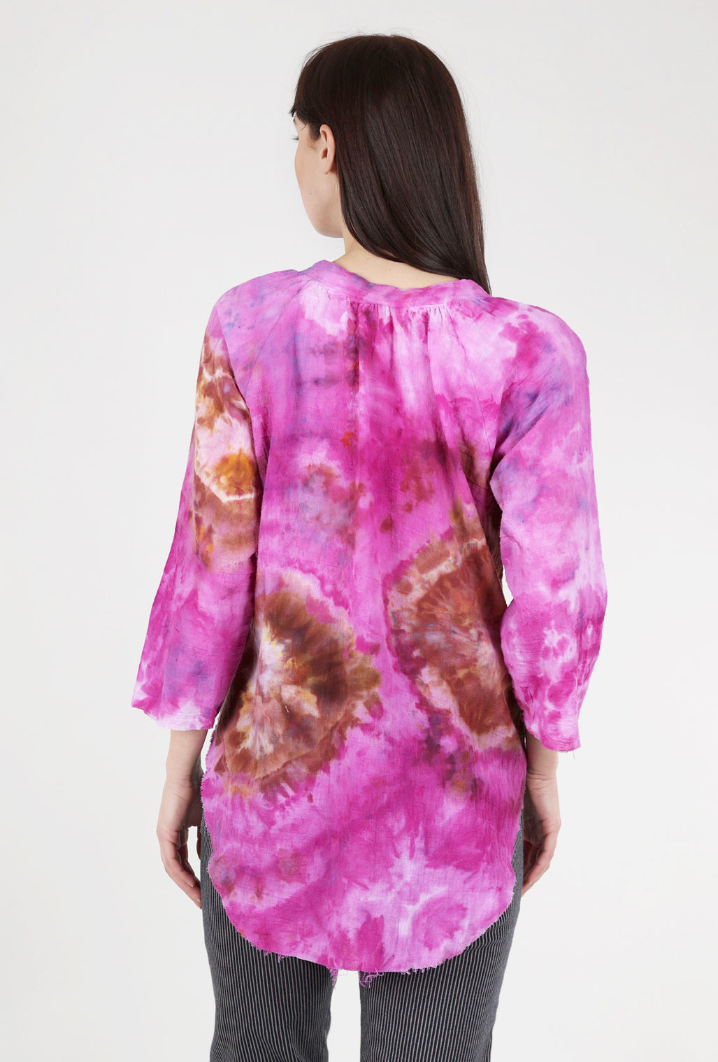 Love Tanjane Hand-Dyed Gauze Blouse, Magenta Purple 