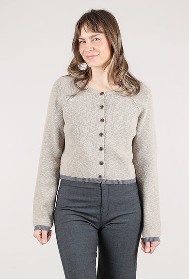Grade & Gather Nubbly Shrunken Cardie, Hazel 