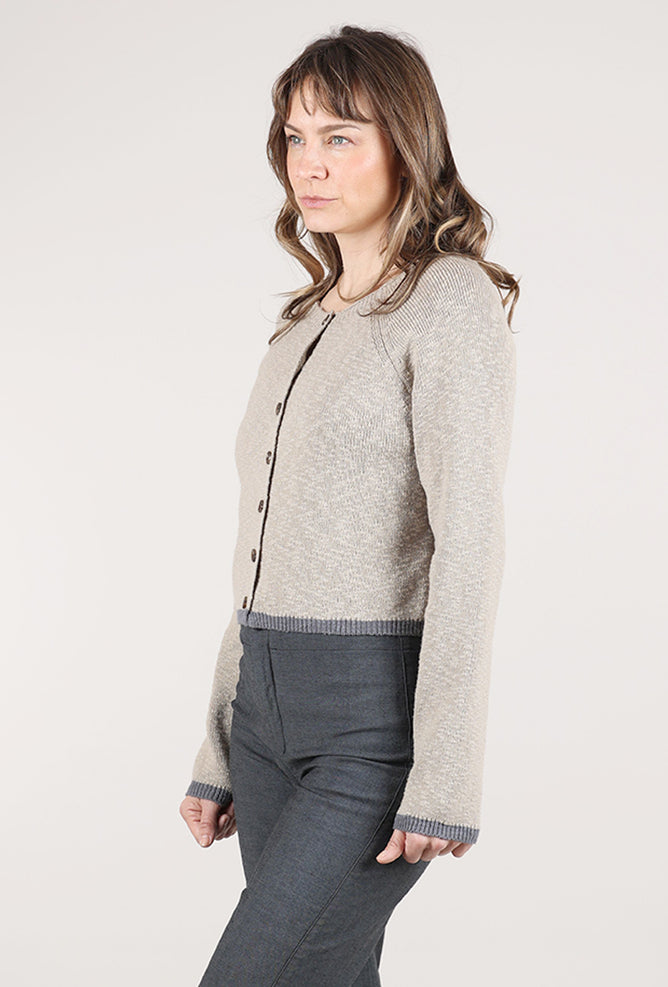 Grade & Gather Nubbly Shrunken Cardie, Hazel 