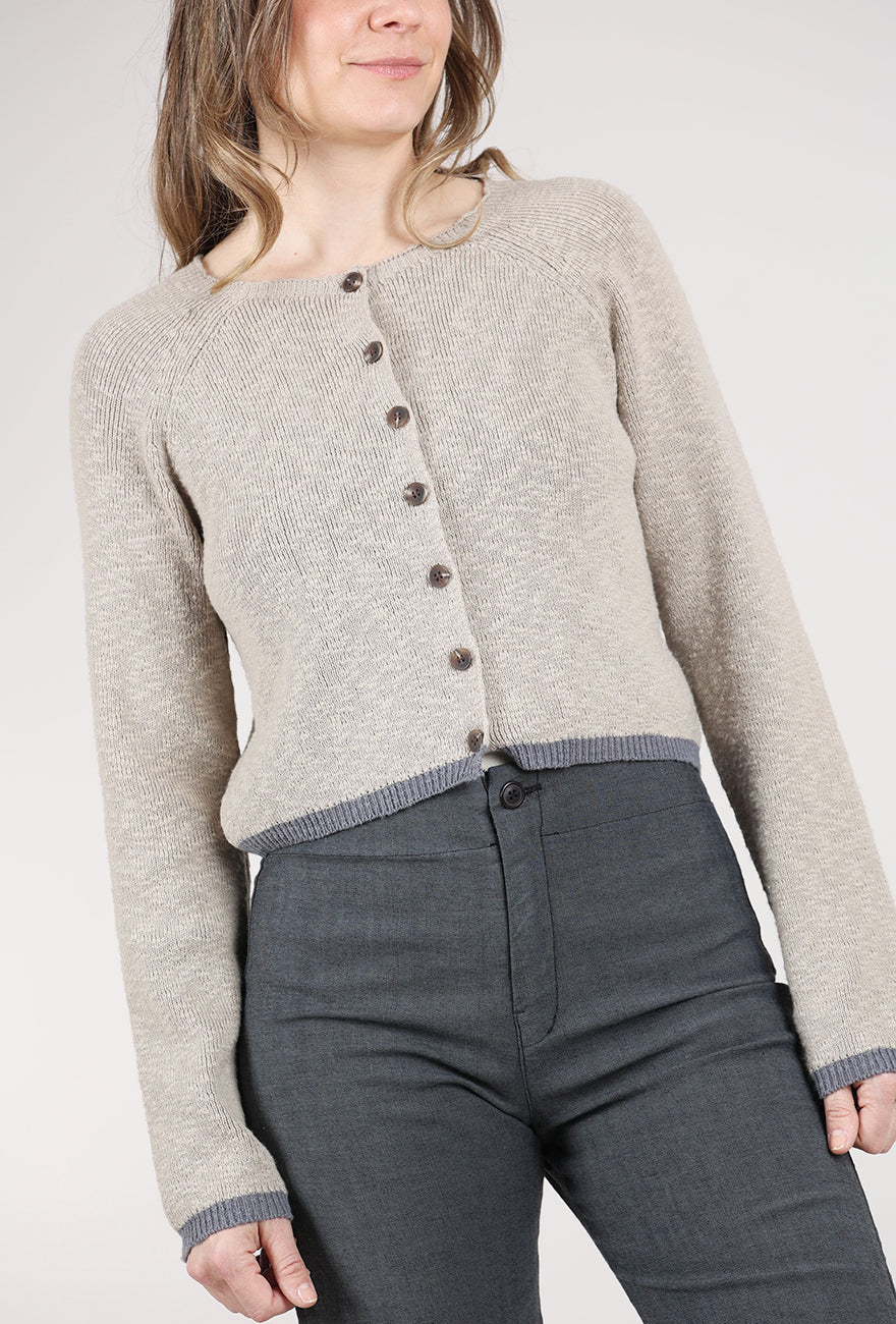 Grade & Gather Nubbly Shrunken Cardie, Hazel 