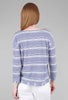 Habitat Linen Knit Stripe Boatneck Tee, Royal 