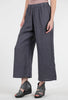 Cut Loose Hanky Linen Full Crop Pant, Anthracite 