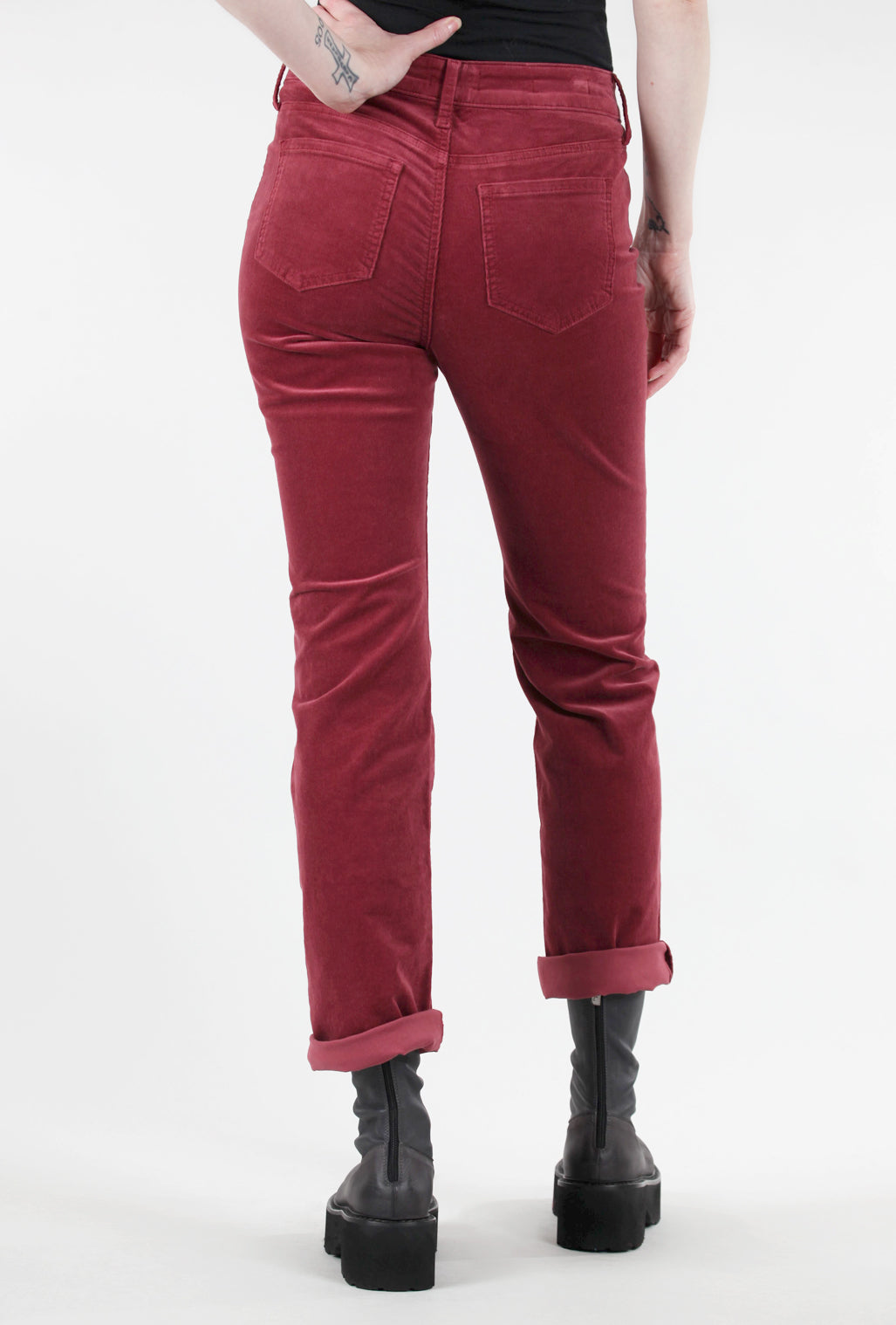 NYDJ Marilyn Straight Cords, Cranberry 