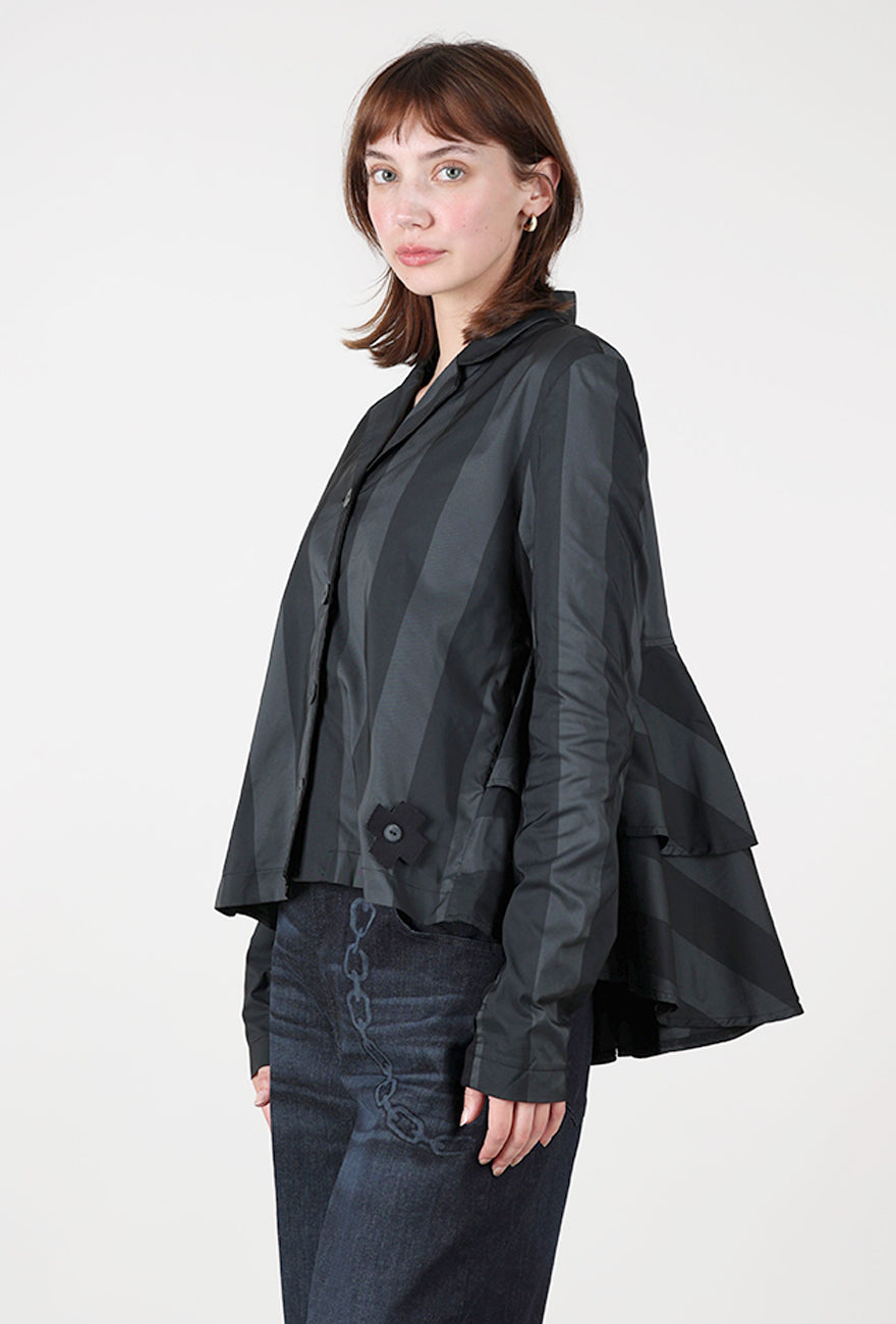 Pluslavie No Cardigan Blazer, Wide Stripe 