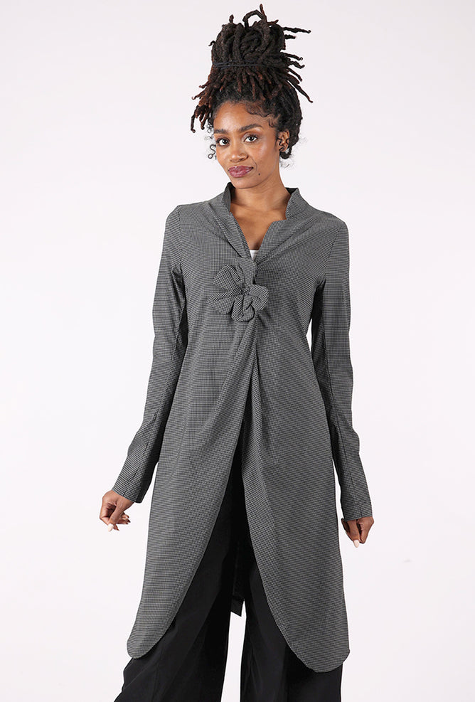 Rundholz Sig Stretch Frock Topper, Black Check 