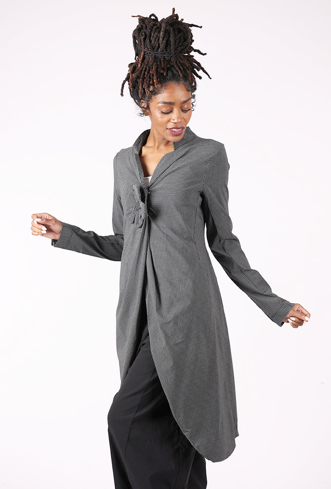 Rundholz Sig Stretch Frock Topper, Black Check 