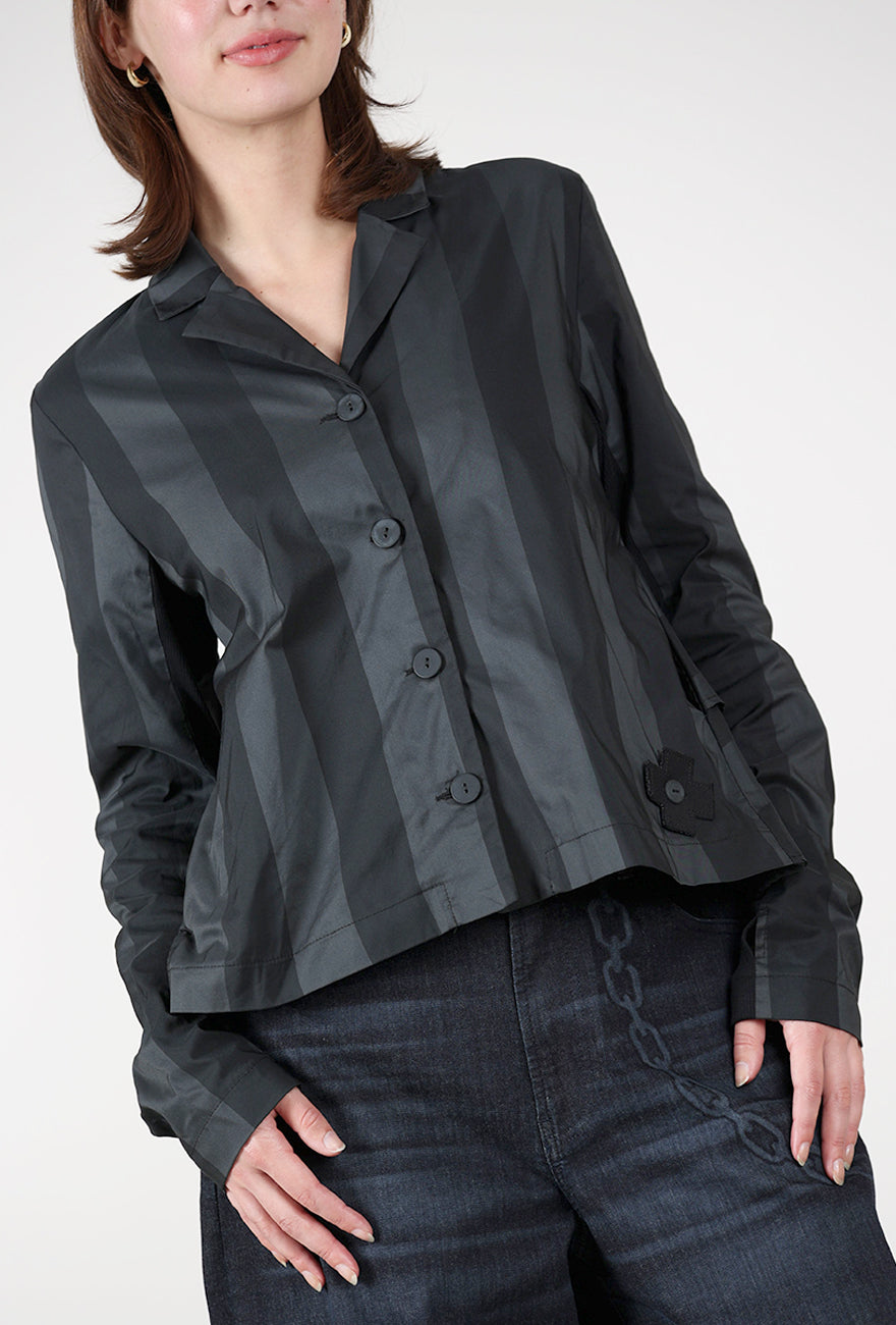 Pluslavie No Cardigan Blazer, Wide Stripe 
