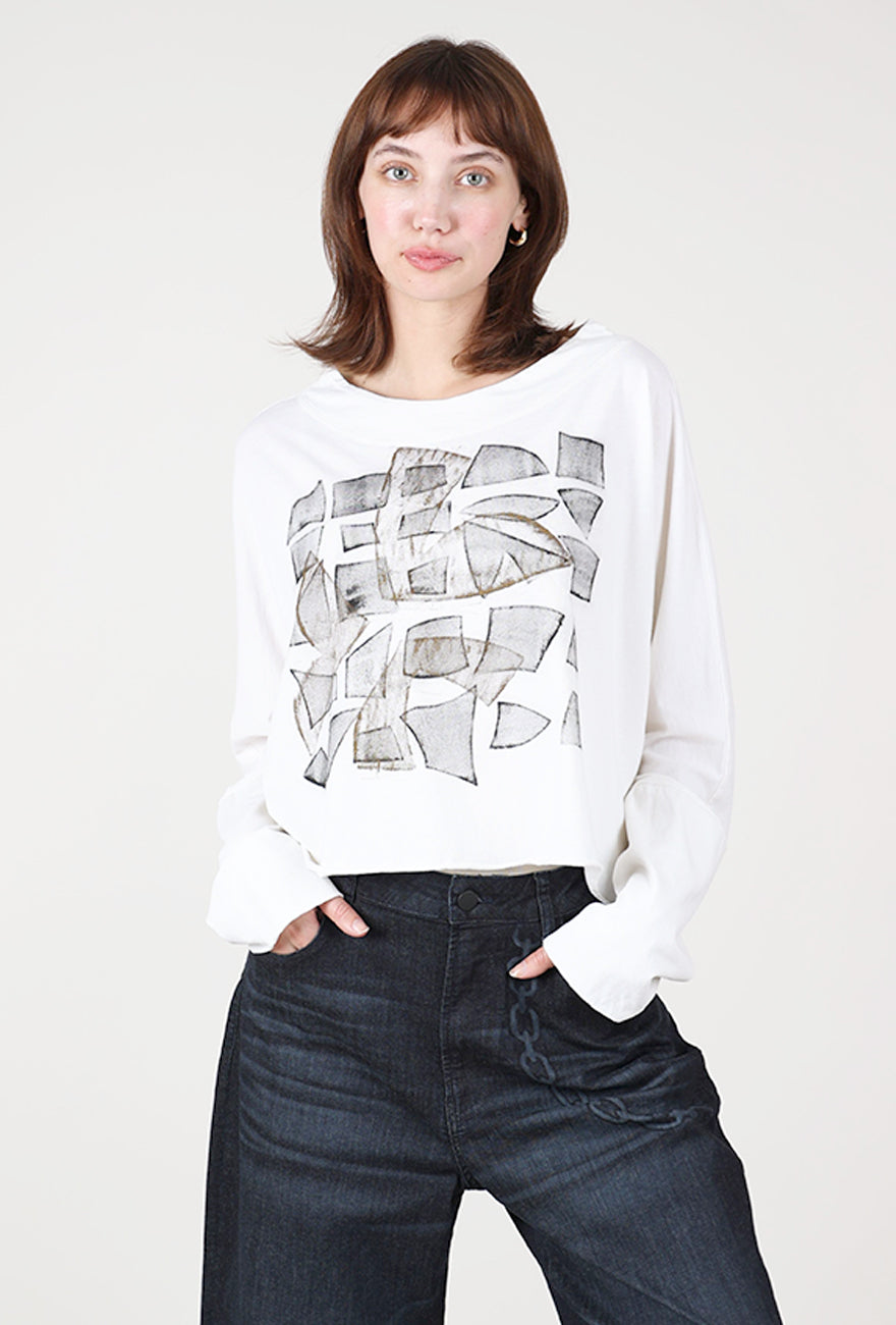 Calla Graphic Tee, Parchment