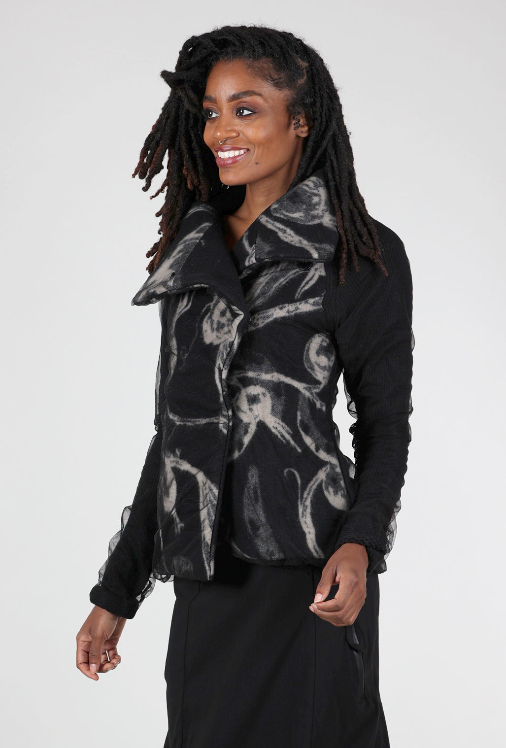 Rundholz Erte Jacquard Jacket, Black 