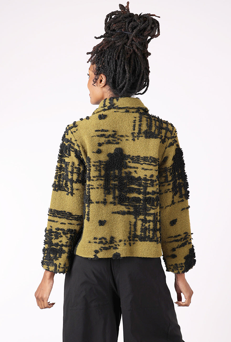 Olivia by Habitat Off the Grid Gridlines Jacket, Moss 