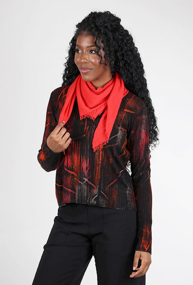 Grisal Love Mini Cashmere Scarf, Tomato One Size Tomato