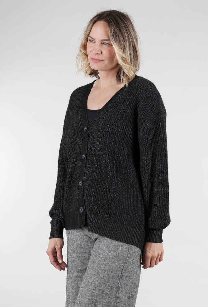 Margaret O'Leary Fairfax Cashmere Cardie, Black Pepper 