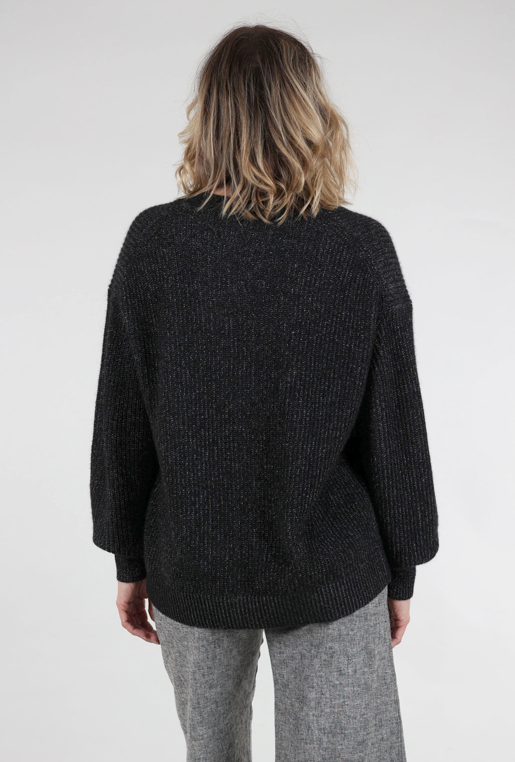 Margaret O'Leary Fairfax Cashmere Cardie, Black Pepper 