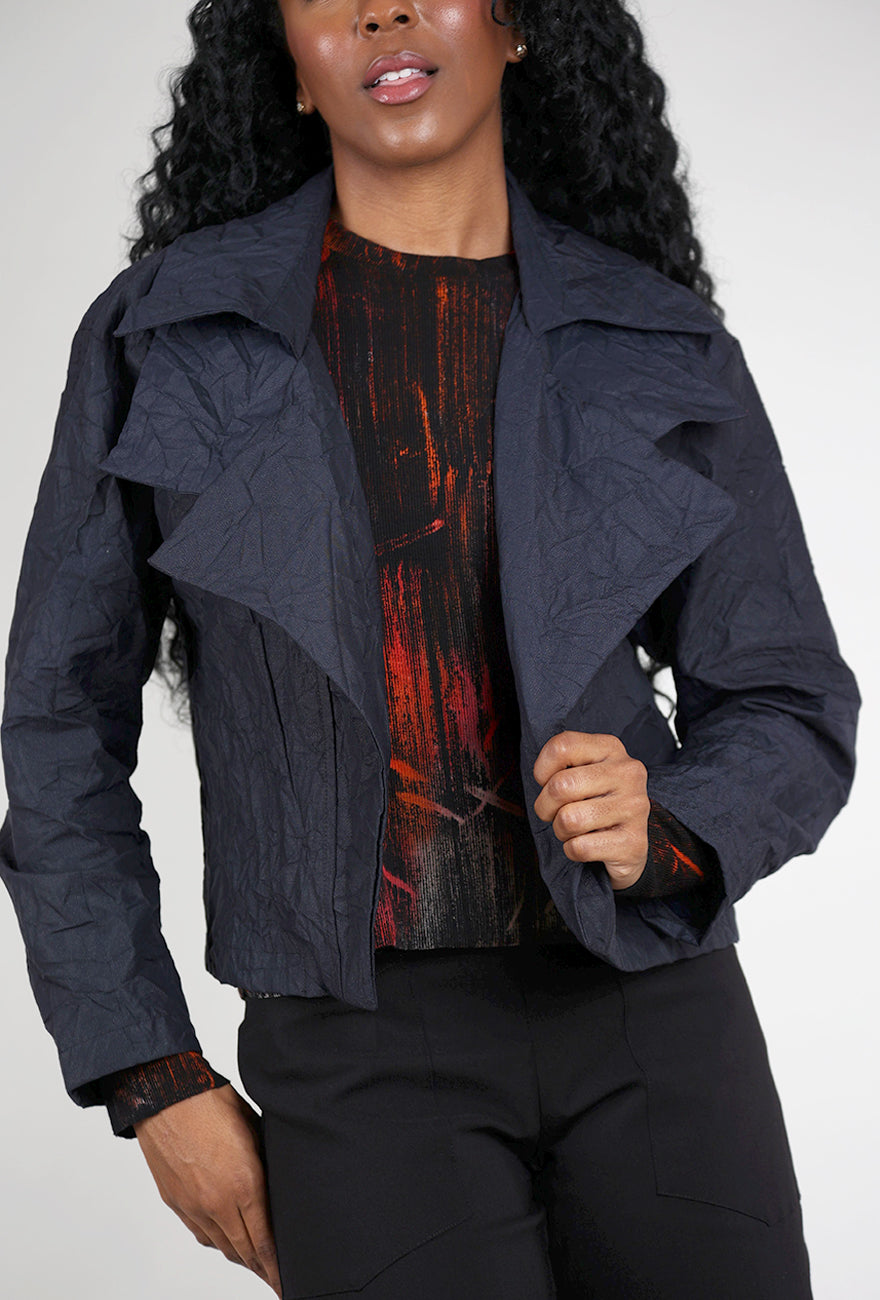 Planet Triple Collar Jacket, Midnight One Size Midnight