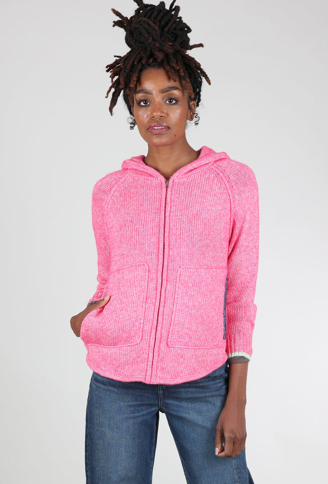 Zaket & Plover Mouline Colorblock Hoodie, Pink 