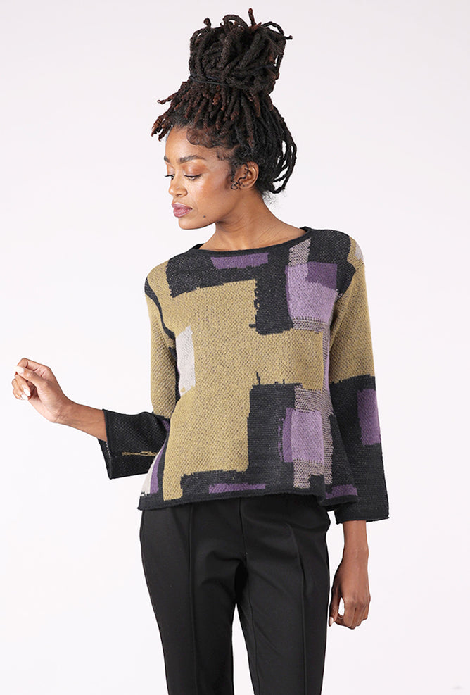 Olivia by Habitat Statement Collage Pullover, Moss 