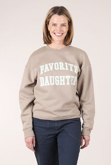 Favorite Daughter The Collegiate Sweatshirt, Soft Taupe 