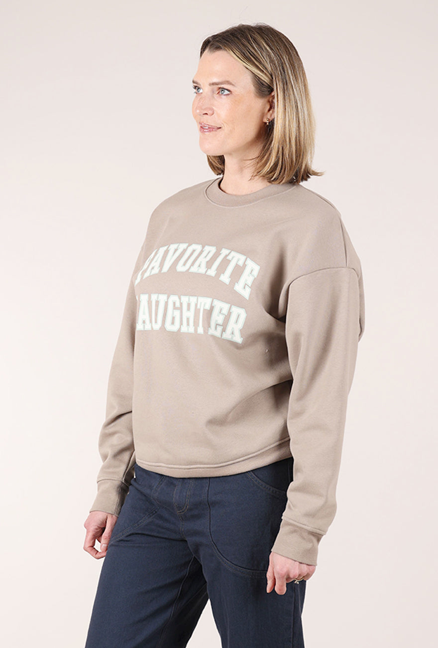 Favorite Daughter The Collegiate Sweatshirt, Soft Taupe 