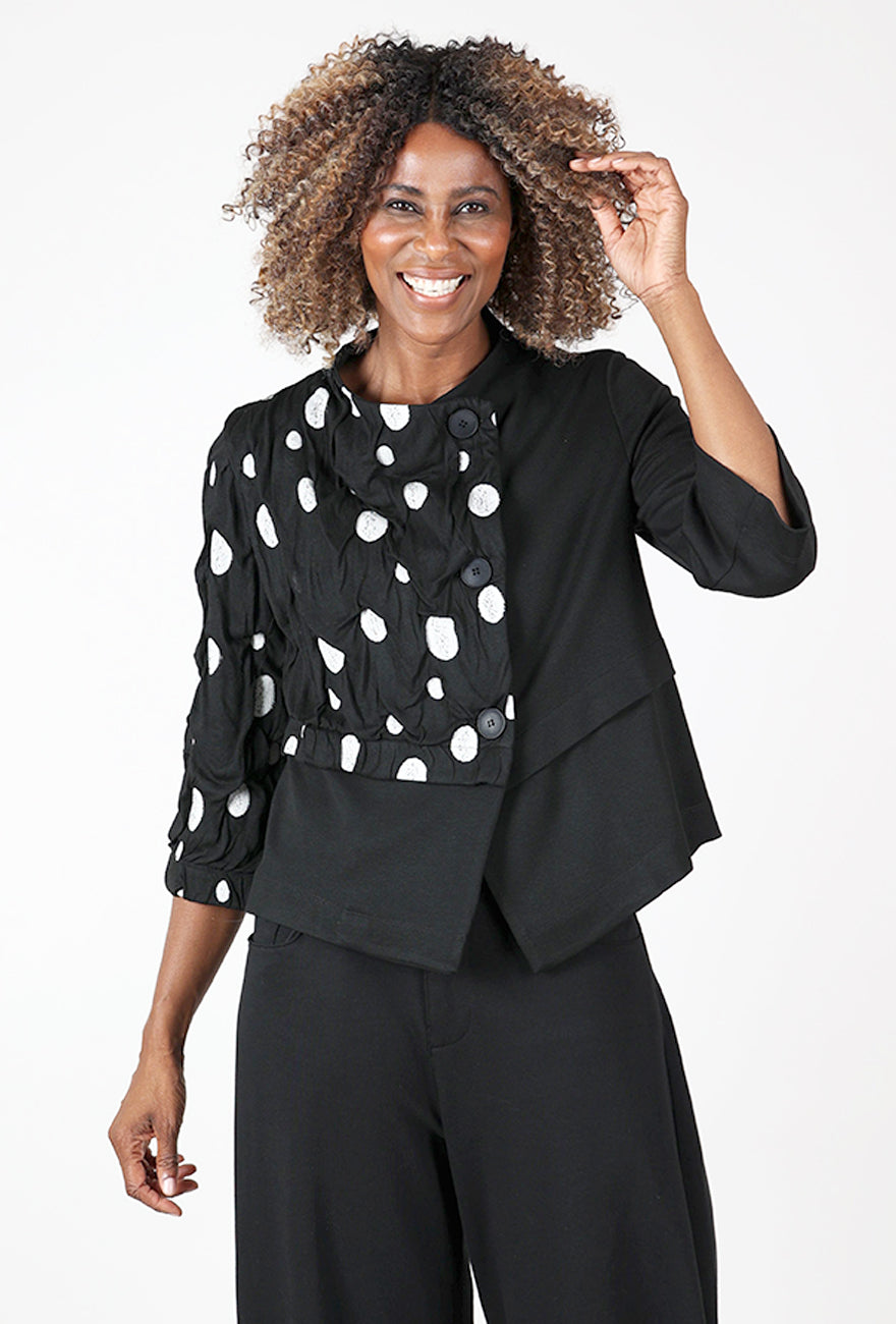 Ozai Divided in Dots Jacket, Black 