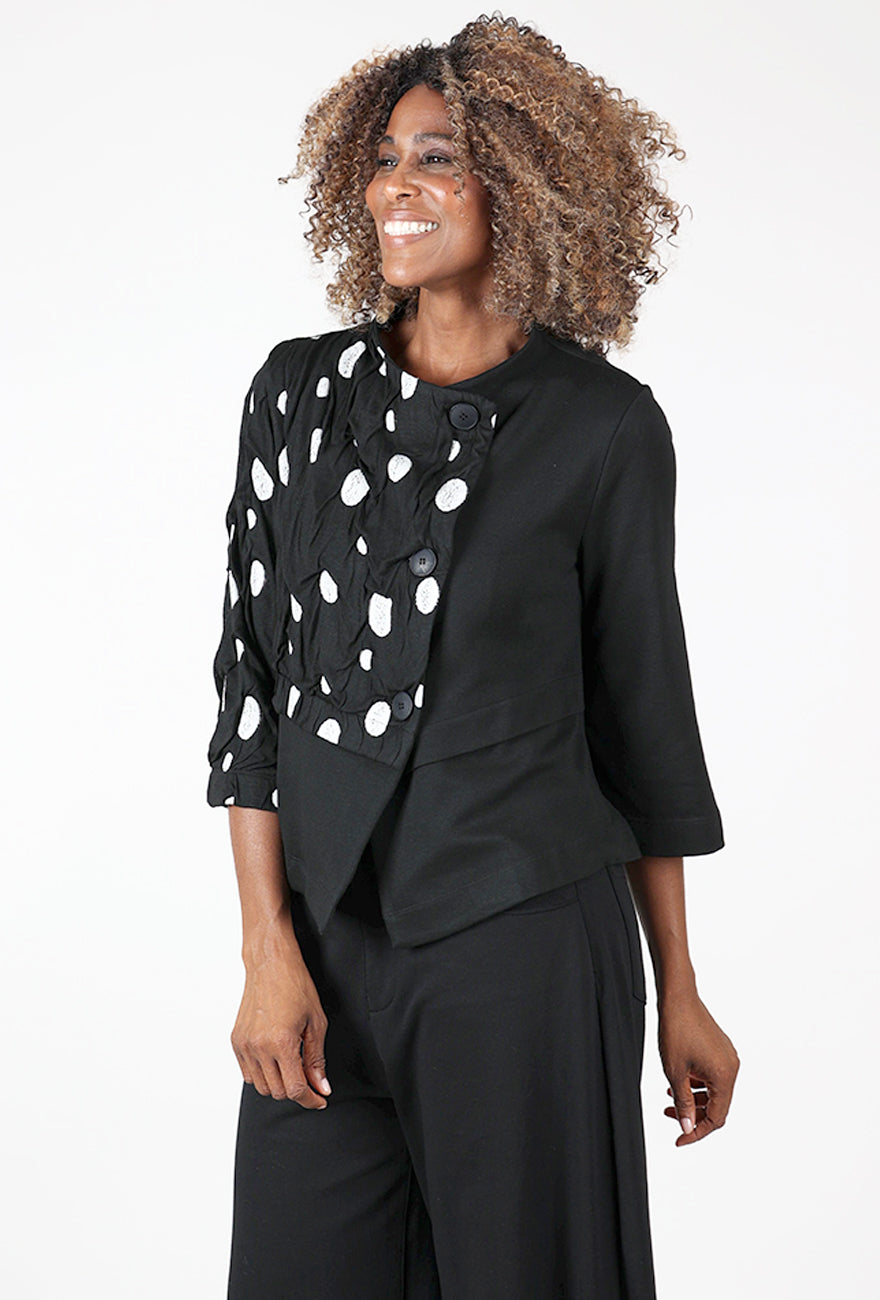 Ozai Divided in Dots Jacket, Black 
