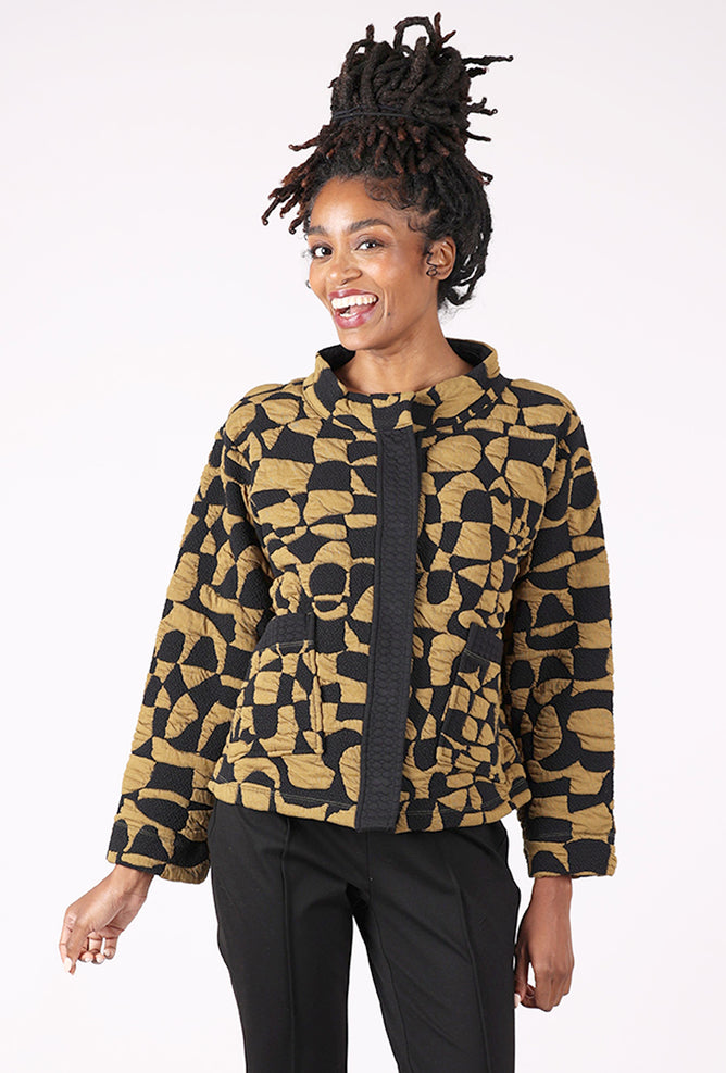 Olivia by Habitat Nouveau Knit Jetsetter Jacket, Nutria 