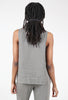 Liv Hand-Stitched Linen Tank, Gray 