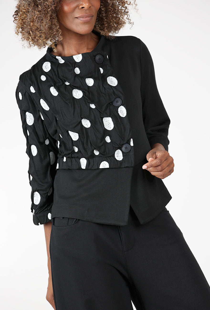 Ozai Divided in Dots Jacket, Black 