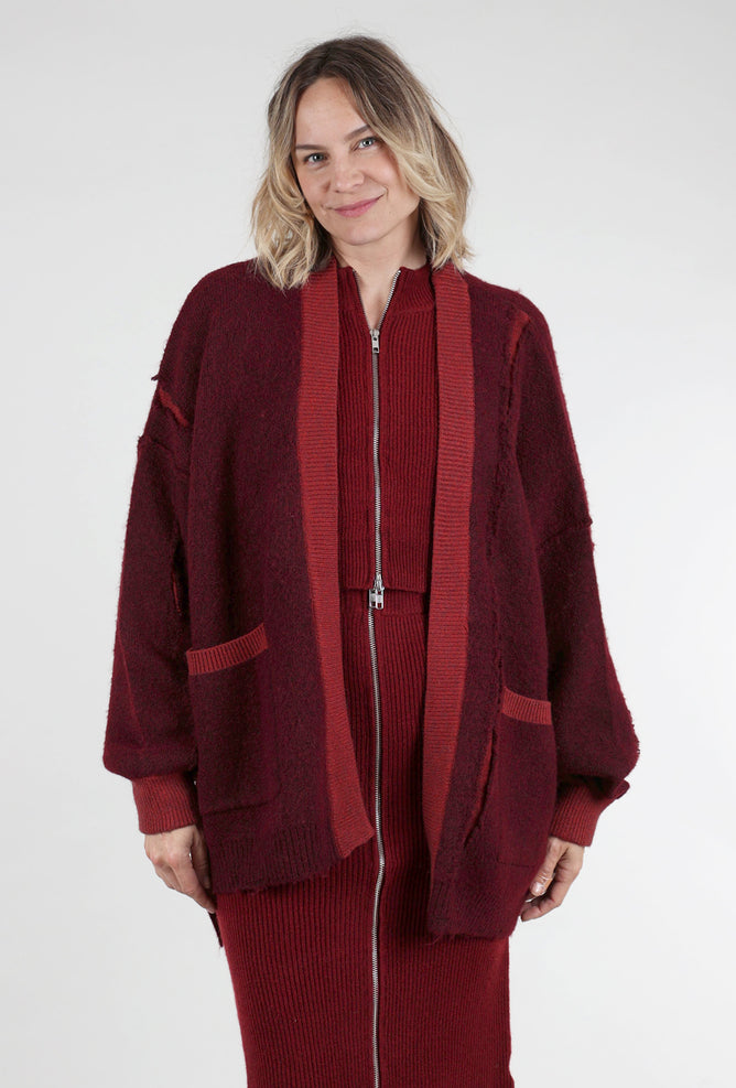 Kerisma Costa Cardigan, Burgundy One Size Burgundy