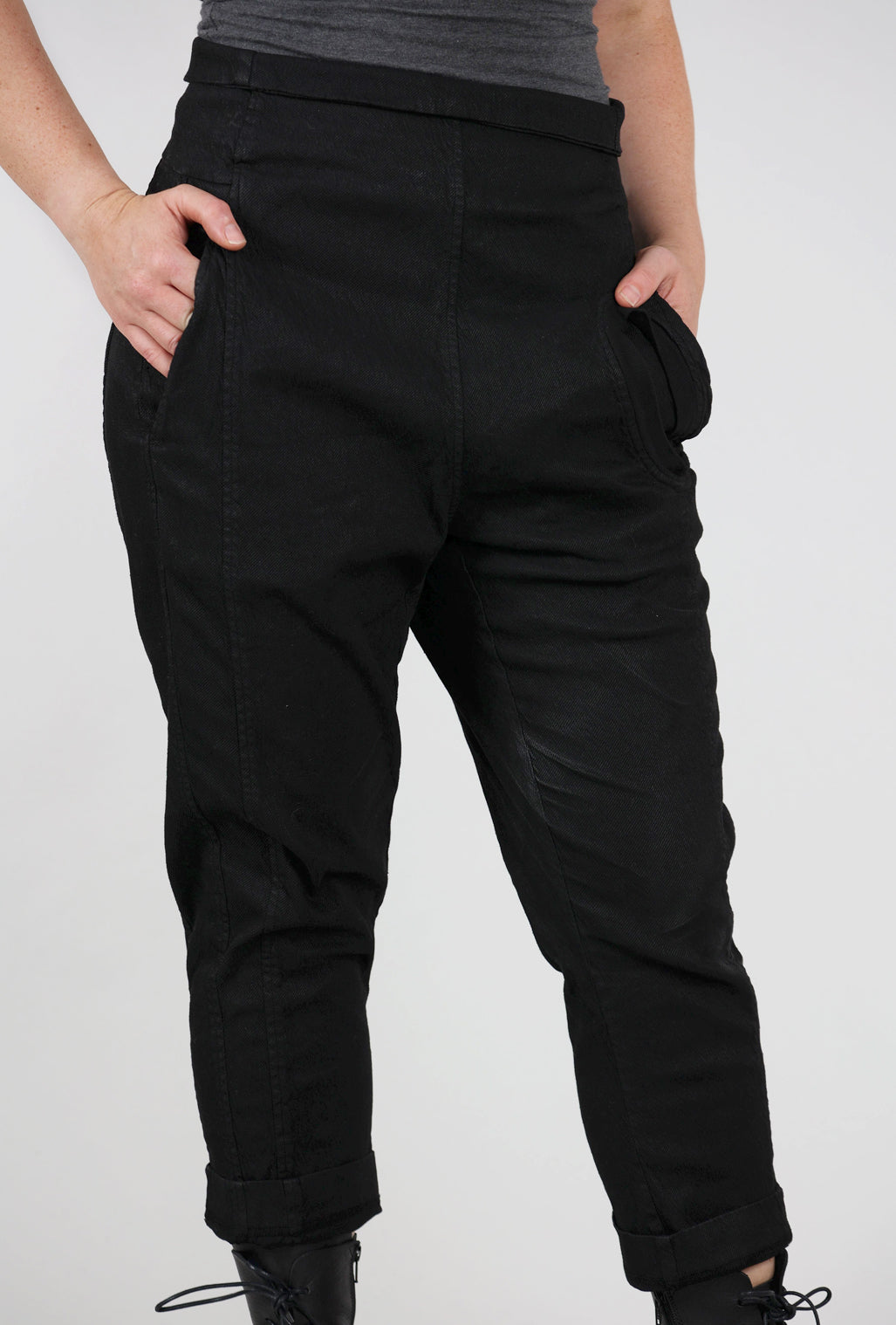 Rundholz Texture Twill Trousers, Black 