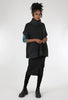 Kinross Cashmere Plait Rib Trim Popover, Black/Flannel 
