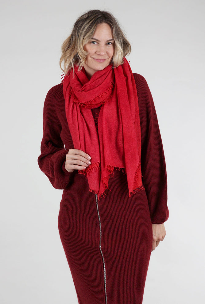 Alessandro Aste Felted Cashmere Scarf, Crimson 