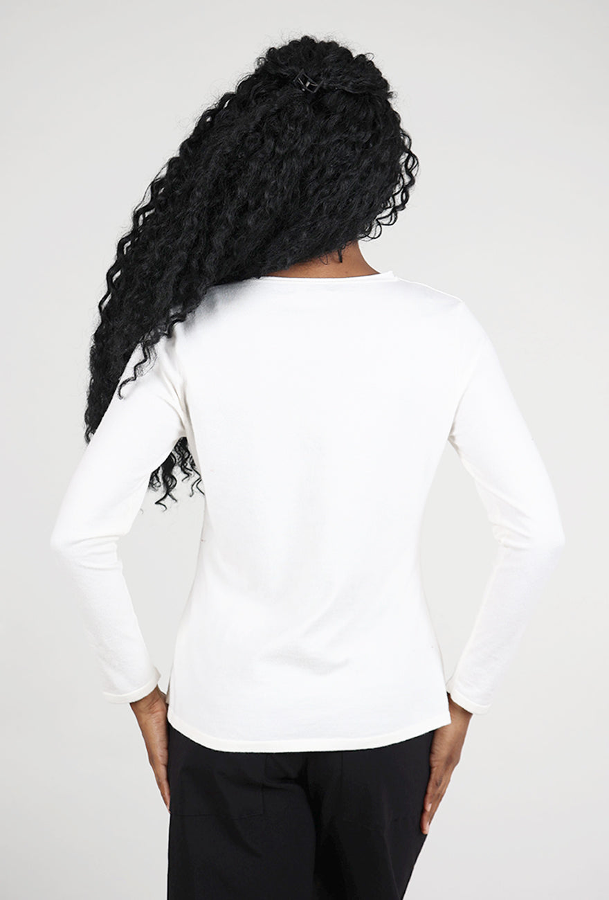 Habitat Buttery Knit Ruched Pullover, Winter White 