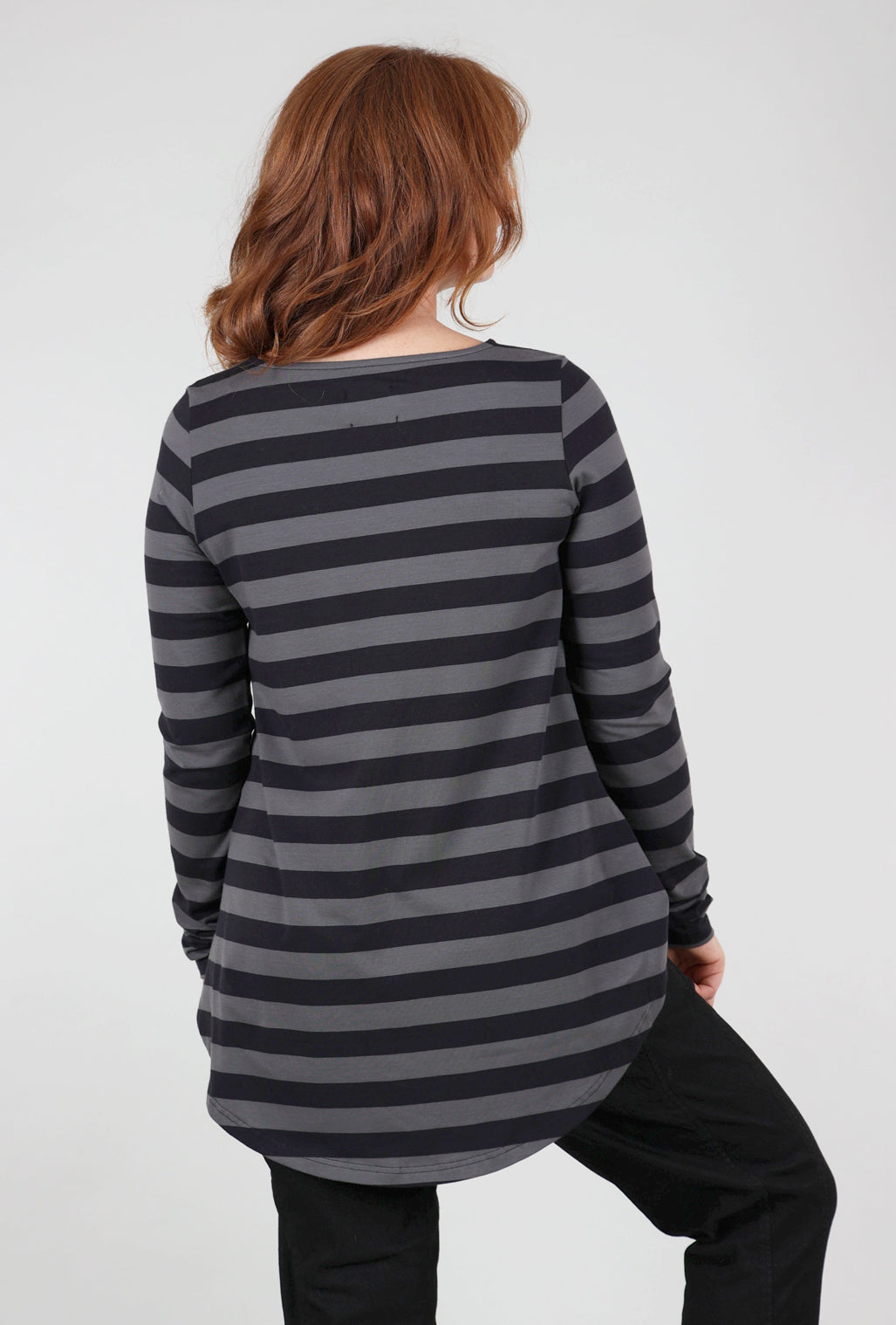 Pluslavie A Stripe Shirt, Black/Asphalt 