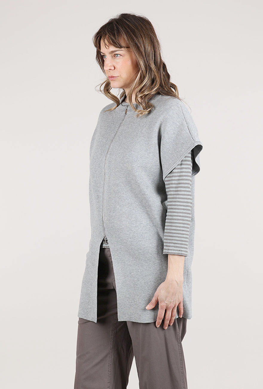 Pink Martini Tonia Zip Sweater, Gray 
