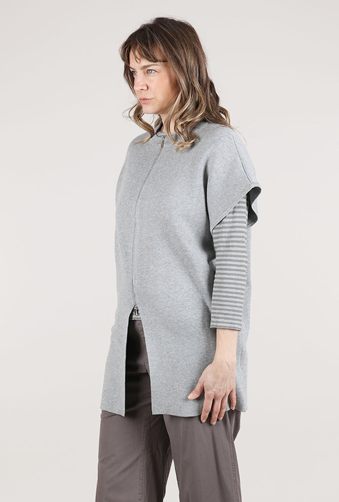 Pink Martini Tonia Zip Sweater, Gray 