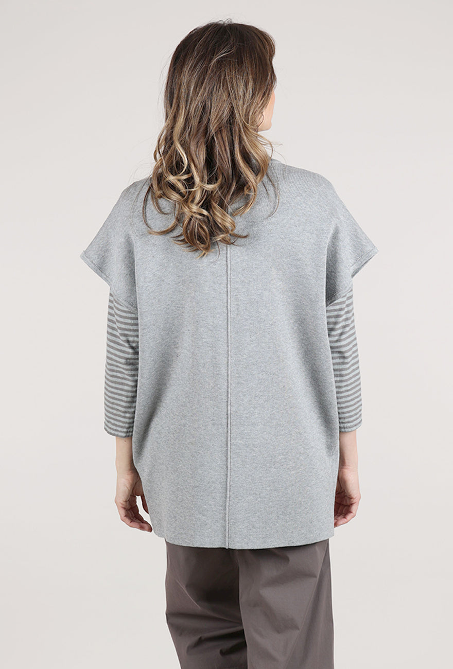 Pink Martini Tonia Zip Sweater, Gray 