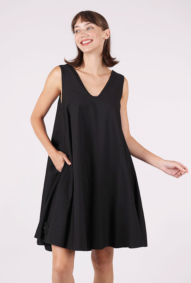 Pluslavie Short Dress, Black