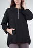 Liv Fleece Toggle Zip Pullover, Black 