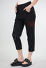 Cats With a Heart Tia Embroidered Sweatpants, Black 