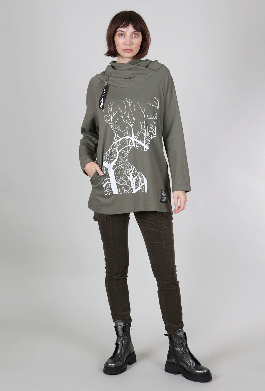 Transparente Clothing Tree of Life Sweatshirt, Olive 