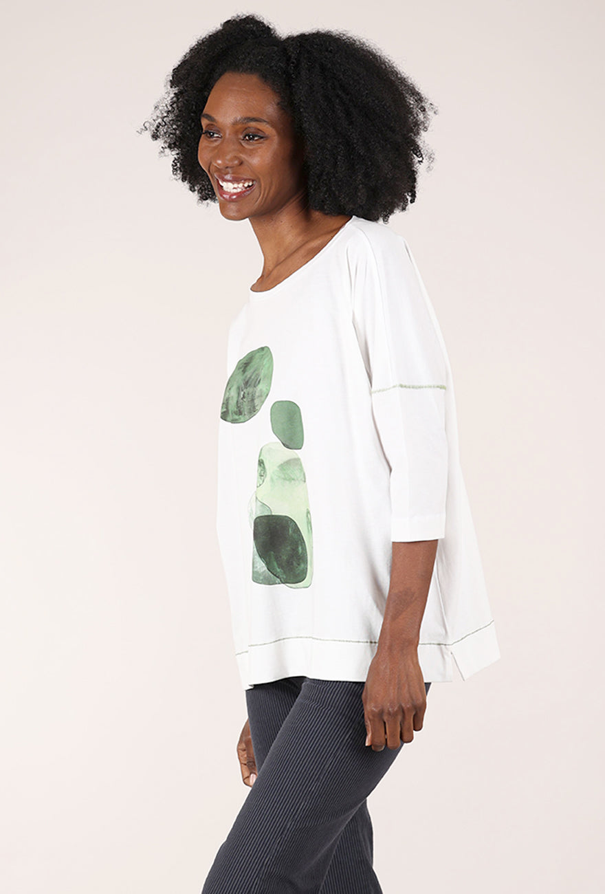Floating Pebble Tee, White