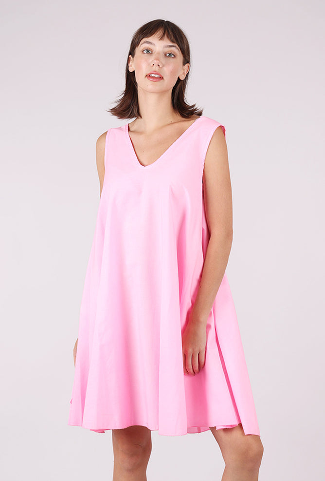 Pluslavie Short Dress, Neon Pink 