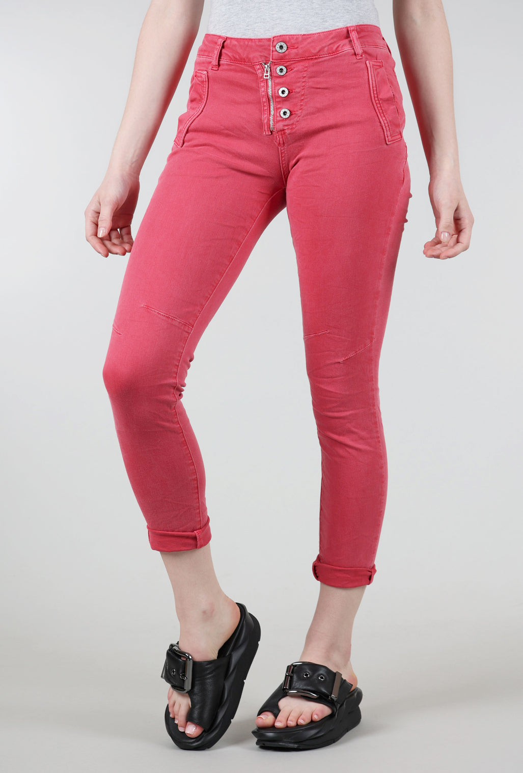 Femme Fatale Star Stretchy Pants, Scarlet 